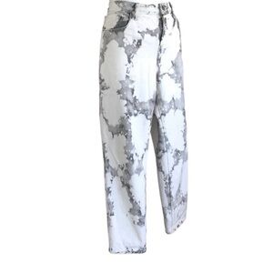 J BRAND "Aubrey Sonic" denim jeans, grey & white tie dye, straight leg. 29